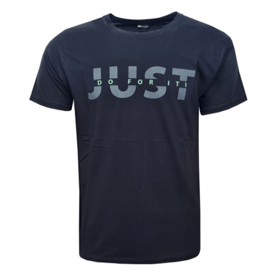 Мъжка тениска "JUST DO FOR IT!" - Черна, 6954